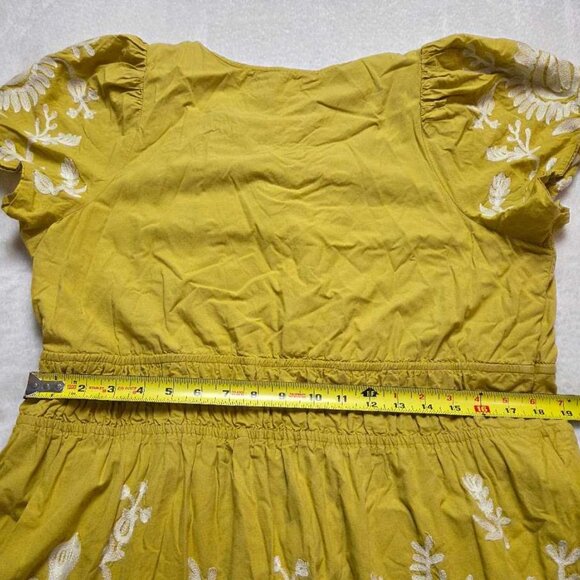 L By Anthropologie The Somerset printed maxi dress yellow embroidered flowers 3 - Picture 11 of 12